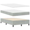 vidaXL Boxspringbed met matras Lichtgrijs 120 x 190 cm Stof