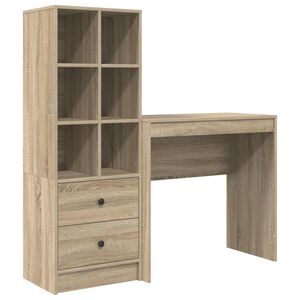 vidaXL Bureau Sonoma Eiken 125,5 x 40 x 127 cm 2 st