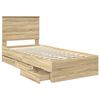 vidaXL Bedframe met lade Sonoma Eiken 90 x 190 cm Ingenieurshout