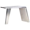 vidaXL Bureau luchtvaartstijl 112x50x76 cm metaal zilverkleurig