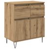vidaXL Dressoir Artisan Eiken 60 x 35 x 70 cm Gemonteerd hout en ijzer
