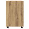vidaXL Kast met wielen 33x38x60 cm bewerkt hout artisanaal eikenkleur