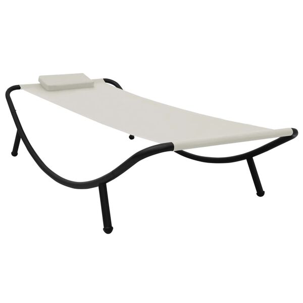 vidaXL Tuinbed 200x90 cm staal cr&egrave;me