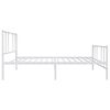 vidaXL Bedframe met hoofd- en voeteneinde metaal wit 90x200 cm