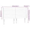 vidaXL Hoofdbord met randen 163x23x118/128 cm fluweel donkergroen