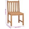 vidaXL Tuinstoelen 2 st met kussens massief teakhout