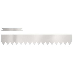 vidaXL Tuinrand 10 st 100 x 0,05 x 15 cm Roestvrij staal Zilver