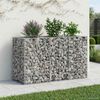 vidaXL Gabion Verhoogd Bed Zilver 130 x 50 x 80 cm