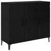 vidaXL Dressoir Zwart eiken 34 x 90 x 80 cm Bewerkt hout