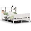 vidaXL Bed met boekenkast zonder matras grenenhout wit 120x200 cm