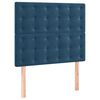 vidaXL Boxspring met matras fluweel donkerblauw 100x200 cm