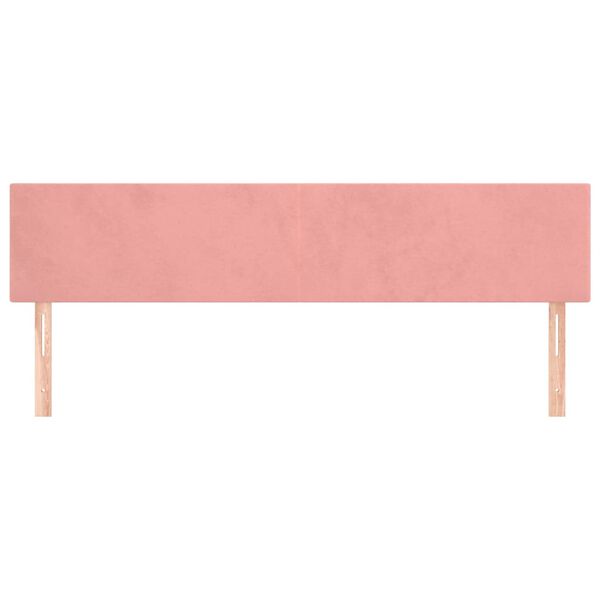 vidaXL Hoofdborden 2 st 80x5x78/88 cm fluweel roze