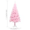 vidaXL Kunstkerstboom met verlichting en kerstballen 150 cm PVC roze