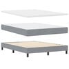 vidaXL Boxspringbed met matras Lichtgrijs 140 x 190 cm Stof