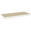 vidaXL Wandschappen zwevend 4 st 60x23,5x3,8 cm MDF eikenkleurig wit