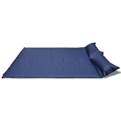 Slaapmat zelfopblazend blauw 190 x 130 x 5 cm (dubbel)