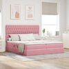 vidaXL Opslag bed met matras met hoofdeinde Roze 180 x 200 cm Fluweel