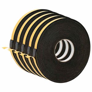 vidaXL Zelfklevende schuimtape 5 st Zwart 20mm x 10m CR Schuim