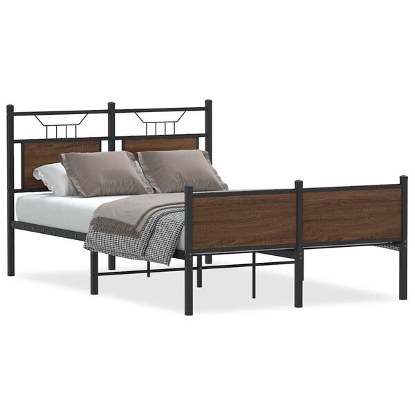 vidaXL Bedframe zonder matras bewerkt hout bruin eikenkleur 120x200 cm