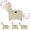 vidaXL Relaxfauteuil cr&egrave;me stof