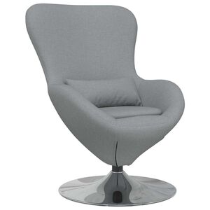 vidaXL Eivormige stoel Lichtgrijs 63 x 73 x 90 cm Stof