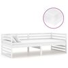 vidaXL Slaapbank met matras massief grenenhout wit 90x200 cm