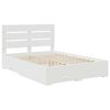 vidaXL Bedframe met lade met hoofdeinde Wit 150 x 200 cm Bewerkt hout