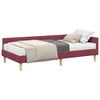 vidaXL Hoekbedframe met Matras 2 st Wijnrood 90 x 190 cm Stof