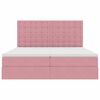 vidaXL Opslag bed met matras met hoofdeinde Roze 180 x 200 cm Fluweel