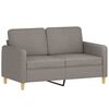 vidaXL 2-delige Loungeset met kussens stof taupe