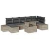 vidaXL Tuin Sofa Set 8 st Lichtgrijs poly rattan