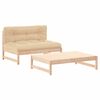 vidaXL 2-delige Loungeset met kussens massief grenen