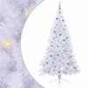 vidaXL Kunstkerstboom Wit 240 cm PVC en staal