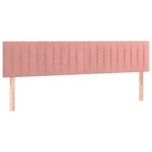 vidaXL Hoofdborden 160x5x78/88 cm fluweel roze