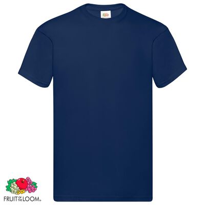 Fruit of the Loom T-shirts Original 5 st 3XL katoen marineblauw
