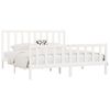vidaXL Bedframe massief hout wit 200x200 cm