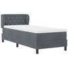 vidaXL Boxspringbed met matras Donkergrijs 80 x 200 cm Fluweel