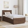 vidaXL Bedframe met hoofdeinde Bruin eiken 100 x 200 cm Bewerkt hout