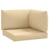 vidaXL Palletkussens 3 st stof gem&ecirc;leerd beige