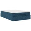 vidaXL Bed poef met matras 120x190 cm fluweel donkerblauw