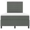 vidaXL Boxspring bed met matras met LED Donkergrijs 120 x 190 cm Stof