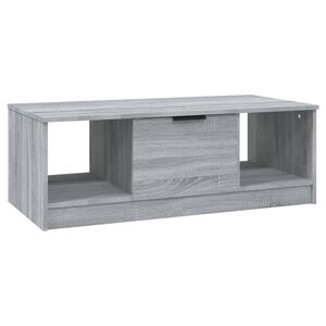 vidaXL Salontafel 102x50x36 cm bewerkt hout grijs sonoma eikenkleurig