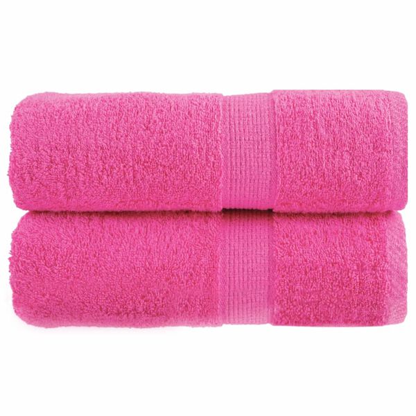 vidaXL Premium washandjes SOLUND 2 st roze 30x30 cm 600 g/m2