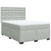 vidaXL Boxspring met matras fluweel lichtgrijs 160x200 cm