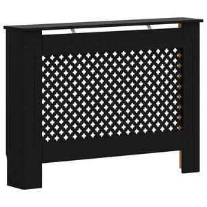 vidaXL Radiatorombouw 112x19x81,5 cm MDF zwart