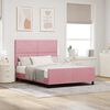 vidaXL Boxspringbed met hoofdeinde Roze 140 x 200 cm Fluweel