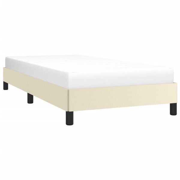 vidaXL Bedframe kunstleer cr&egrave;mekleurig 90x190 cm