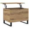 vidaXL Salontafel 60x44,5x45 cm bewerkt hout artisanaal eikenkleurig