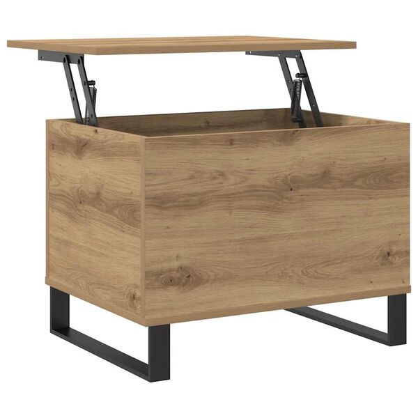 vidaXL Salontafel 60x44,5x45 cm bewerkt hout artisanaal eikenkleurig