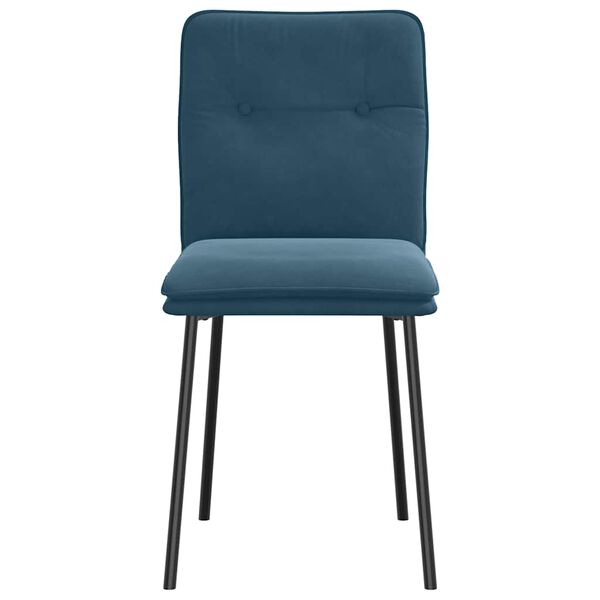 vidaXL Eetkamerstoelen 4 st fluweel blauw